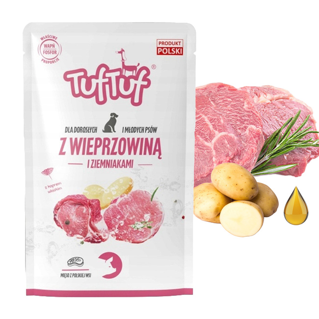 TUF TUF Saszetka karma mokra dla psa mix smaków 16 x 500g pełnoporcjowa